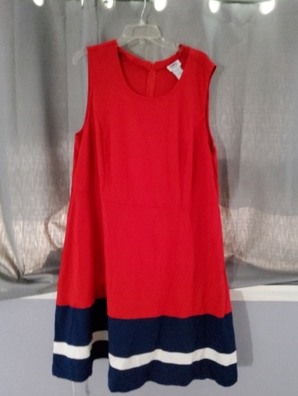 Monroe & Main Red Scoop Neck Dress